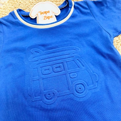 Conj. Camiseta Kombi e Bermuda - Marinho e Areia